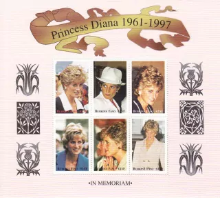 Burkina Faso známky, Princezna Diana